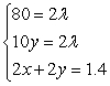 <strong>Write the Lagrange system of partial derivative equations. </strong> A) B) C) D) E)