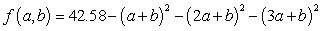 <strong>The table below gives the number of inches of precipitation that fell in a city in the given months. Use the method of least squares to find the multivariable function f with inputs a and b for the best fitting line where x is 1 in January, 2 in February, and 3 in March. </strong> A) B) C) D) E)