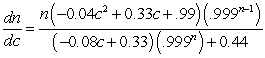 <strong>The cost of having specialty T-shirts made depends on the number of colors used in the T-shirt design and the number of T-shirts being ordered. A function giving A, the average cost per T-shirt, when c colors are used and n T-shirts are ordered is dollars. Find a formula for If the average cost is to remain constant, would you expect to be positive or negative?</strong> A) ; positive B) ; positive C) ; negative D) ; negative E) ; negative