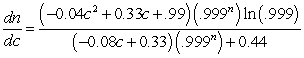 <strong>The cost of having specialty T-shirts made depends on the number of colors used in the T-shirt design and the number of T-shirts being ordered. A function giving A, the average cost per T-shirt, when c colors are used and n T-shirts are ordered is dollars. Find a formula for If the average cost is to remain constant, would you expect to be positive or negative?</strong> A) ; positive B) ; positive C) ; negative D) ; negative E) ; negative