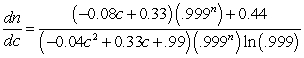 <strong>The cost of having specialty T-shirts made depends on the number of colors used in the T-shirt design and the number of T-shirts being ordered. A function giving A, the average cost per T-shirt, when c colors are used and n T-shirts are ordered is dollars. Find a formula for If the average cost is to remain constant, would you expect to be positive or negative?</strong> A) ; positive B) ; positive C) ; negative D) ; negative E) ; negative