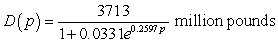 <strong>The daily demand for beef can be modeled by where the price for beef is p dollars per pound. Like-wise, the supply for beef can be modeled by where the price for beef is p dollars per pound. Find the point of market equilibrium. Round your answer to two decimal places.</strong> A) $16.49 per pound, 23.65 million pounds B) $23.65 per pound, 16.49 million pounds C) $16.49 per pound, 1093.27 million pounds D) $1093.27 per pound, 16.49 million pounds E) $3.33 per pound, 1093.27 million pounds