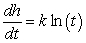 <strong>The height h, in feet, of a certain tree increases at a rate that is inversely proportional to time t, in years. The height of the tree is 8 feet at the end of 3 years, and reaches 23 feet at the end of 6 years. Write a differential equation describing the rate of change of the height of the tree, where k is the constant of proportionality (to be determined).</strong> A) feet per year B) feet per year C) feet per year D) feet per year E) feet per year
