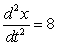 <strong>When a spring is stretched and then released, it oscillates according to two laws of physics: Hooke's Law and Netwon's Second Law. These two laws combine to form the following differential equation in the case of free, undamped oscillation: where m is the mass of an object attached to the spring, x is the distance the spring is stretched beyond its standard length with the object attached (its equilibrium point), t is time, and k is a constant associated with the strength of the spring. Consider a spring with from which is hung a 68-pound weight. The spring with the weight attached stretches to its equilibrium point. The spring is then pulled 3 feet farther than its equilibrium and released. Write a differential equation describing the acceleration of the spring with respect to time t measured in seconds. Use the fact that , where g is the gravitational constant 32 feet per second per second.</strong> A) feet per second per second B) feet per second per second C) feet per second per second D) feet per second per second E) feet per second per second