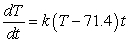 <strong>Newton's Law of Cooling says that the rate of change (with respect to time t in minutes) of the temperature T of an object is proportional to the difference between the temperature of the object and the temperature A of the object's surroundings. If the object is placed in a room where the temperature is fixed at 71.4 degrees Fahrenheit, write a differential equation describing this law.</strong> A) degrees Fahrenheit per minute B) degrees Fahrenheit per minute C) degrees Fahrenheit per minute D) degrees Fahrenheit per minute E) degrees Fahrenheit per minute