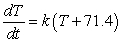 <strong>Newton's Law of Cooling says that the rate of change (with respect to time t in minutes) of the temperature T of an object is proportional to the difference between the temperature of the object and the temperature A of the object's surroundings. If the object is placed in a room where the temperature is fixed at 71.4 degrees Fahrenheit, write a differential equation describing this law.</strong> A) degrees Fahrenheit per minute B) degrees Fahrenheit per minute C) degrees Fahrenheit per minute D) degrees Fahrenheit per minute E) degrees Fahrenheit per minute