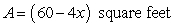 <strong>Write a model for the output variable in terms of one input variable. A rectangular-shaped garden has one side along the side of a house. The other three sides are to be enclosed with 60 feet of fencing. What is the largest possible area of such a garden?</strong> A) B) C) D) E)