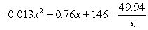 <strong>The managers of a company have modeled some cost data and found that if they produce x storm windows each hour, the cost (in dollars) to produce one window is given by the function , for . The company sells its storm windows for $190 each. Assuming that every window made will be sold, give a formula for the profit made from the sale of one storm window when the company is producing x windows each hour.</strong> A) B) C) D) E)