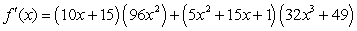 <strong>Find the derivative of .</strong> A) B) C) D) E)