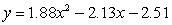 <strong>Find the equation of the quadratic function that is the best fit for the given data. </strong> A) B) C) D) E)