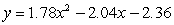 <strong>Find the equation of the quadratic function that is the best fit for the given data. </strong> A) B) C) D) E)