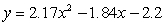 <strong>Find the equation of the quadratic function that is the best fit for the given data. </strong> A) B) C) D) E)
