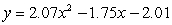 <strong>Find the equation of the quadratic function that is the best fit for the given data. </strong> A) B) C) D) E)