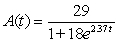 <strong>Indicate whether the function is an increasing or decreasing logistic function and identify the upper limiting value of the function .</strong> A) The function is decreasing and the upper limit is 29.00. B) The function is decreasing and the upper limit is 2.37. C) The function is decreasing and the upper limit is -2.37. D) The function is increasing and the upper limit is 0.00. E) The function is increasing and the upper limit is 29.00.