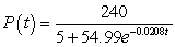 <strong>In 1996, the population of a country was estimated at 4 million. For any subsequent year the population in millions is where t is the number of years since 1996. Use a graphing calculator to estimate the population in 2005.</strong> A) 4,743,000 B) 4,699,000 C) 4,655,000 D) 4,833,000