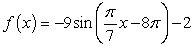 <strong>What is the period of the following function? </strong> A) 14 B) 56 C) 2 D) 9 E) 11