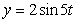 <strong>Find the amplitude of the following function. Round to two decimal places. </strong> A) 5.00 B) 2.00 C) 1.26 D) 3.14 E) 4.00