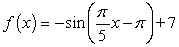 <strong>What is the amplitude of the following function? </strong> A) 5 B) 7 C) 10 D) 1 E) -1