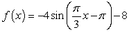 <strong>What is the horizontal shift of the following function? </strong> A) right B) left 8 C) right 3 D) left E) left 3