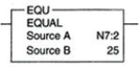 A value of 30 stored in N7:2 would make this instruction true.  <div style=padding-top: 35px> 