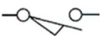<strong>The symbol shown is that for a: </strong> A)pressure switch. B)temperature switch. C)limit switch. D)level switch.