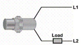 <strong>The circuit shown is that of a: </strong> A)one-wire proximity sensor B)two-wire proximity sensor C)three-wire proximity sensor D)four-wire proximity sensor