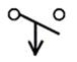 For the timer relay contact shown, when the relay coil is de-energized, there is a time delay before the contact opens.  <div style=padding-top: 35px> 