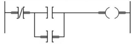 <strong>The highlighted instructions in the program rung shown indicate:  </strong> A)the instruction is true. B)the instruction is false. C)the instruction does not have logic continuity. D)the instruction is false and does not have logic continuity. <div style=padding-top: 35px> 