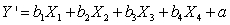 <strong>Which of the following equations is appropriate for a linear regression with three predictor variables?</strong> A) B) C) D)