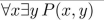 P(x, y) means x + 2y = xy, where x and y are integers. Determine the truth value of the statement.