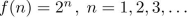 give a recursive definition with initial condition(s). The function