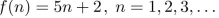 give a recursive definition with initial condition(s). The function