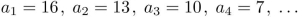 give a recursive definition with initial condition(s). The sequence