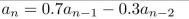 determine whether the recurrence relation is a linear homogeneous recurrence relation with constant coefficients.