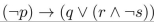 Write the compound proposition in postfix notation.