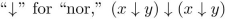 fill in the blanks. Using can be written in terms of , +, and · as .