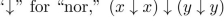 fill in the blanks. Using can be written in terms of , +, and · as .