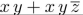 Write as a sum-of-products in the variables x, y, and z.
