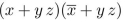 Write as a sum-of-products in the variables x, y, and z.