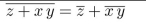 determine whether the statement is TRUE or FALSE. Assume that x, y, and z represent Boolean variables.