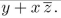 Show that F can be simplified to give