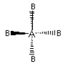 <strong>Which of the following pictures best illustrates a tetrahedral shape for the molecule AB4?</strong> A) B) C) D)
