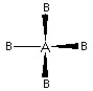 <strong>Which of the following pictures best illustrates a tetrahedral shape for the molecule AB4?</strong> A) B) C) D)