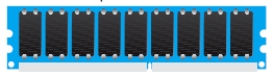 <strong> Consider the graphic. What type of memory is illustrated?</strong> A) DIP B) SIMM C) DIMM D) RIMM