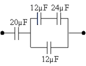 <strong>What is the equivalent capacitance of the combination shown?  </strong> A)29 µF B)10 µF C)40 µF D)25 µF <div style=padding-top: 35px> 