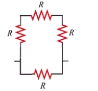 <strong>What is the equivalent resistance for these 3.00-Ω resistors? </strong> A)1.33 Ω B)2.25 Ω C)3.00 Ω D)7.50 Ω