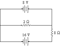 <strong>What is the current flowing through the 2-Ω resistor? </strong> A)2 A B)3 A C)4 A D)6 A