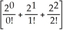a. The expected value of the Poisson distribution is E(X) = λ = 2. b. P(X < 3) = P(X = 0) + P(X = 1) + P(X = 2) = e-2 = 0.6767