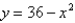 <strong>Find an expression for the function y=f(x) whose graph is the bottom half of the parabola </strong> A) B) C) D) E)