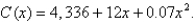 The cost (in dollars)of producing x units of a certain commodity is Find the average rate of change with respect to x when the production level is changed from